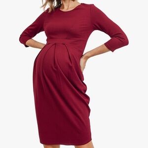Burgundy maternity dress